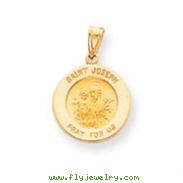 14K Gold Saint Joseph Medal Charm