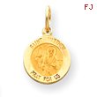 14K Gold Saint Matthew Medal Charm