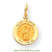 14K Gold Saint Patrick Medal Charm