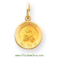 14K Gold Saint Peter Medal Charm