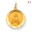 14K Gold Saint Peter Medal Pendant
