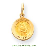 14K Gold Saint Roch Medal Charm