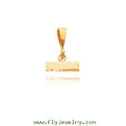 14K Gold Small Diamond-Cut Top Charm