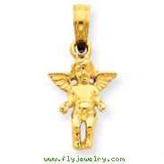 14K Gold Small Guardian Angel Pendant