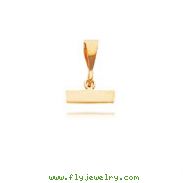 14K Gold Small Polished Top Charm