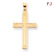 14k Gold Solid Cross Pendant