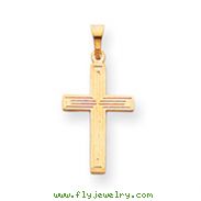 14k Gold Solid Cross Pendant