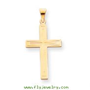 14k Gold Solid Cross Pendant