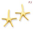 14K Gold Starfish Post Earrings