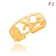 14K Gold Starfish Toe Ring