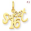 14K Gold Sweet 16 Charm