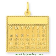 14K Gold Thursday The First Day Calendar Pendant