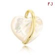 14K Heart Design Mother of Pearl Pendant