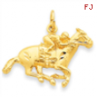 14k Horse w/Jockey Charm