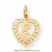 14k Initial E Charm