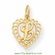 14k Initial L Charm