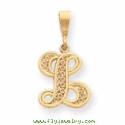 14k Initial L Charm