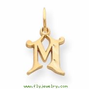 14k Initial M Charm