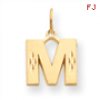 14k Initial M Charm