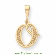 14k Initial O Charm