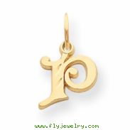 14k Initial P Charm