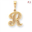 14k Initial R Charm