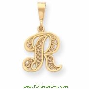 14k Initial R Charm