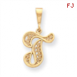 14k Initial T Charm