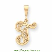 14k Initial T Charm