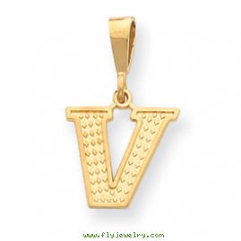 14k Initial V Charm