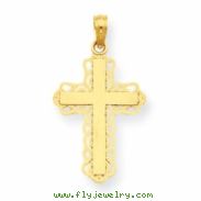 14K Lace Trim Cross Pendant