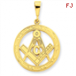 14k Large Masonic Pendant