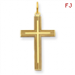 14K Laser Designed Cross Pendant