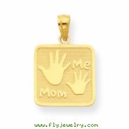 14k Mom & Me Hands Pendant