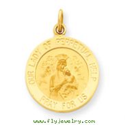 14K Our Lady of Perpetual Help Medal Charm