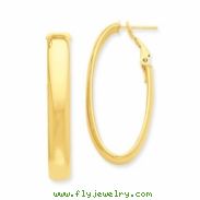 14k Oval Hoop Earrings