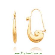14K Polished Abstract Wire Earrings
