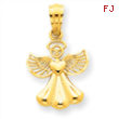 14k Polished Angel Pendant