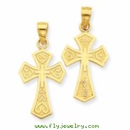 14k Reversible Passion Cross Pendant