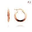 14K Rose Gold 3.50x15mm Knife Edge Hoops