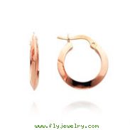 14K Rose Gold 3.50x15mm Knife Edge Hoops