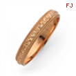 14K Rose Gold 3mm Design Etched Wedding Band ring