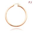 14K Rose Gold 3x40mm Classic Hoops