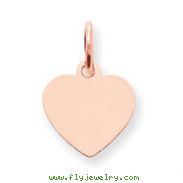 14K Rose Gold Heart Disc Charm