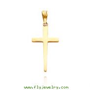 14K Rose Gold Solid Cross Pendant