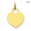 14k Small Engraveable Heart Charm