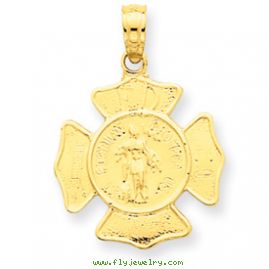 14k Small St. Florian Badge Pendant