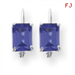 14k Tanvorite Diamond emerald leverback earring