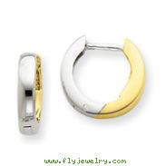 14K Two-Tone Gold  2.5mm Small Hoop Earrings