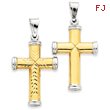 14K Two-Tone Gold & Rhodium Reversible Cross